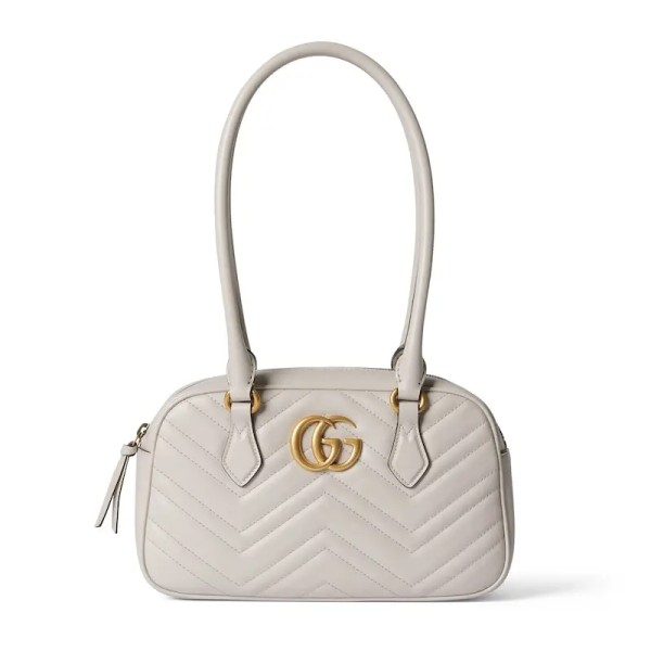 GG Marmont series small handbag Light grey leather