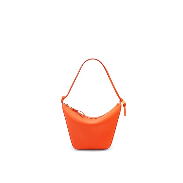 Mini Classic Ox leather Hammock Hobo handbag orange