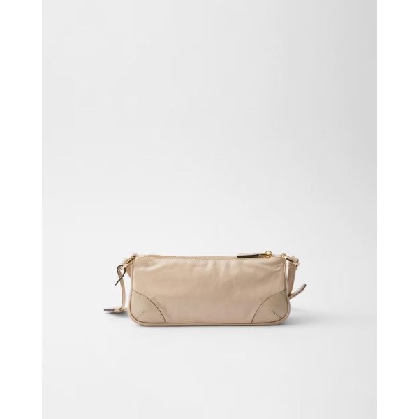 Re-Edition 2002 Small leather shoulder bag travertine